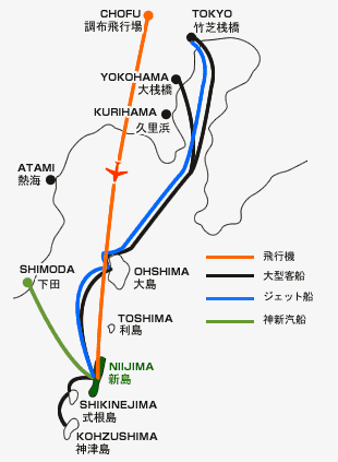 新島航路マップ